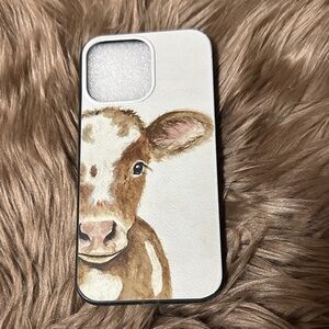 Cow Print Phone Case - Brown and Cream